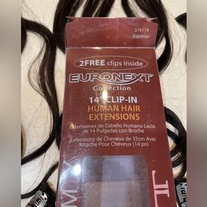 Euronext 14 inch human hair extensions worn once.